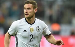 Shkodran Mustafi untuk pasukan nasional Jerman.